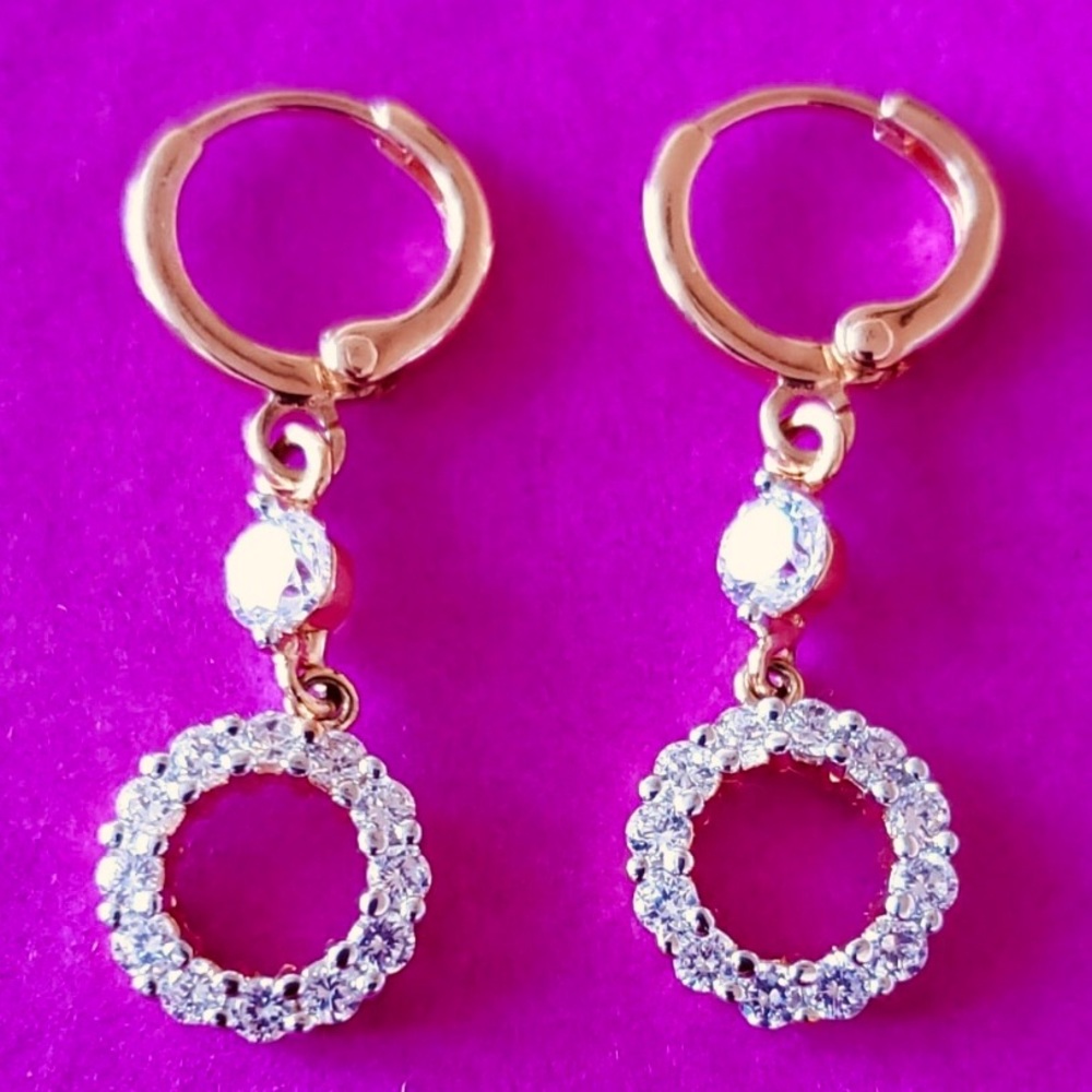 18K Gold Filled Zircon Diamond Fashion Earrings
